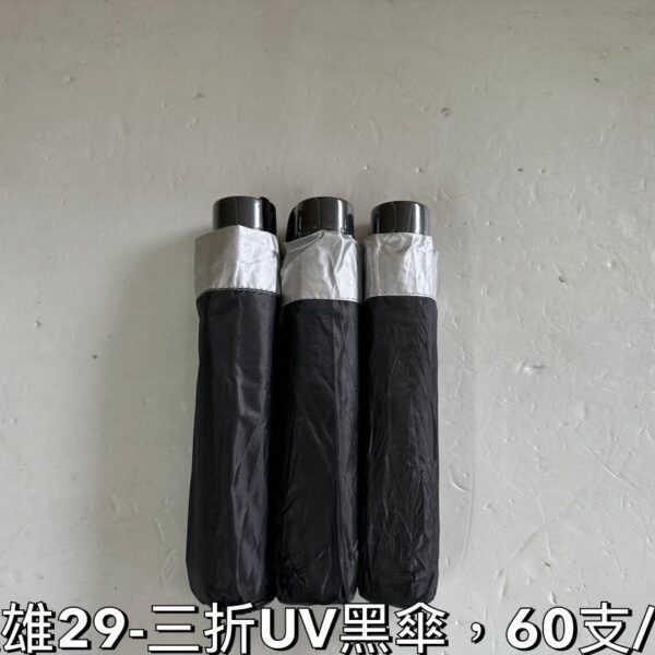 三折UV黑傘